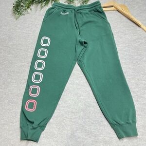 Overtime Green Graphic Logo Fleece Jogger Sweatpants Men Small Sporty Streetwear
